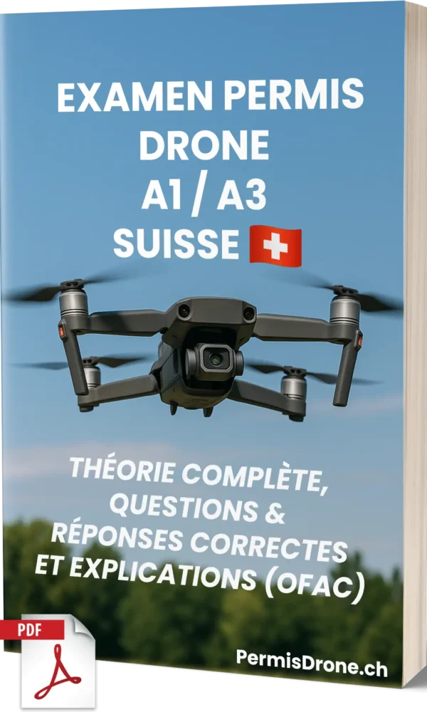 Suisse Examen Drone A1/A3 – Théorie complète, 500+ questions type examen avec réponses et explications détaillées – Image 1