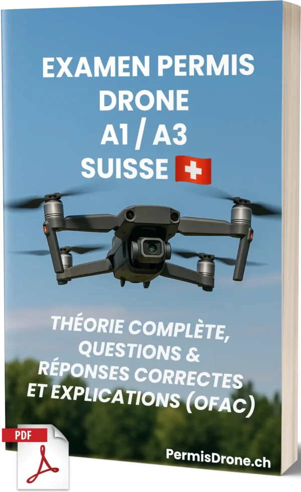 Suisse Examen Drone A1/A3 – Théorie complète, 500+ questions type examen avec réponses et explications détaillées